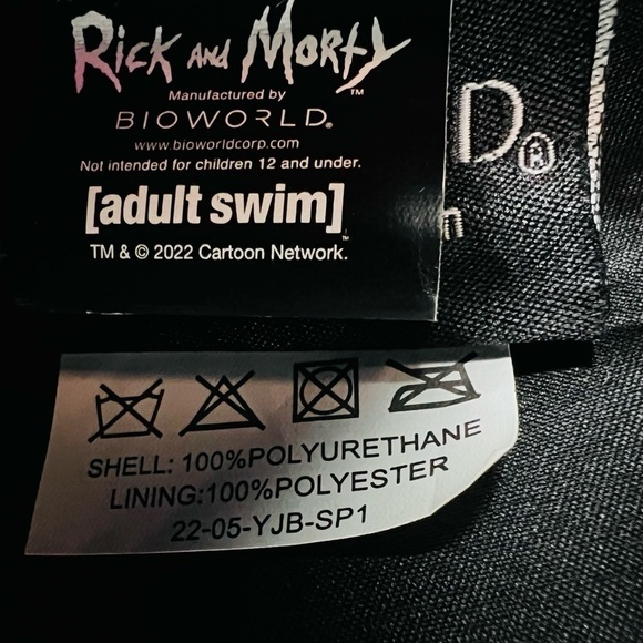 RICK AND MORTY BY BIOWORLD COLORFUL BACKPACK NWOT main image 5